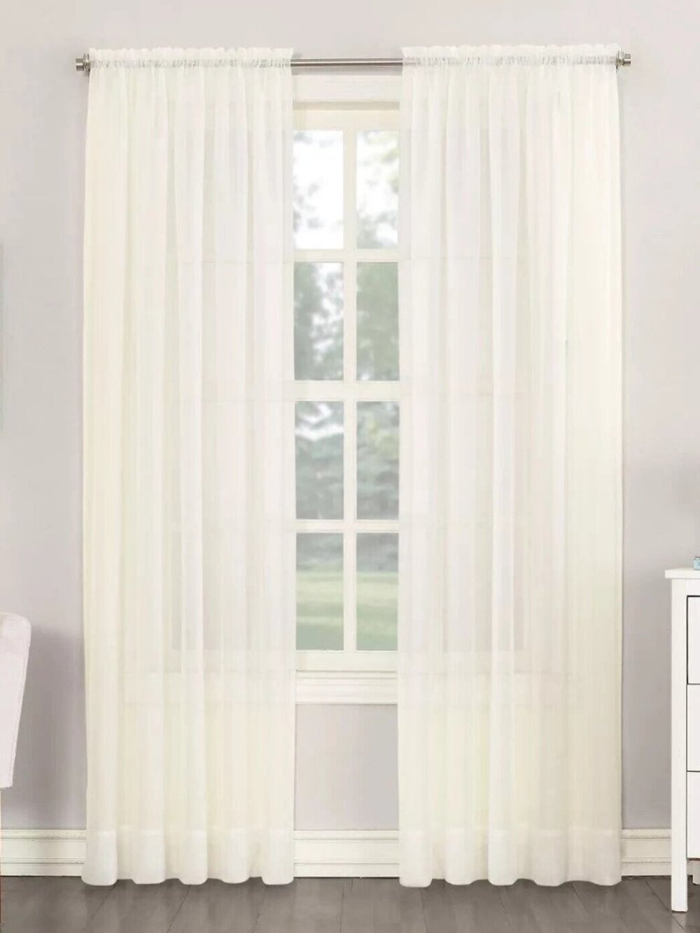 No 918  Emily Eggshell One Rod Pocket Panel 59" x 84" New